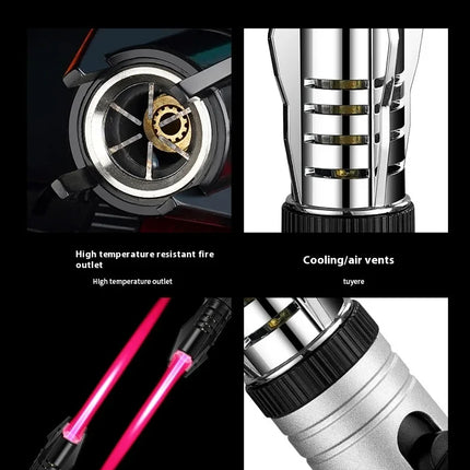 Gas Lighter Kitchen Cooking Powerful Metal Windproof Torch Flame Jet Barbecue Smoking Accessories Cigar Lighters Men's Gift