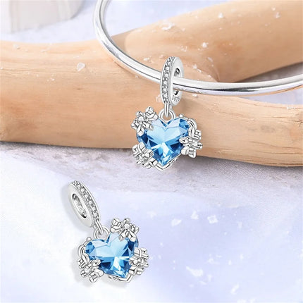 Original 925 Sterling Silver Charms Beads Cute Mushroom Unicorn Love Wings Pearl Charm for Bracelet Pendant Woman Girl Jewelry