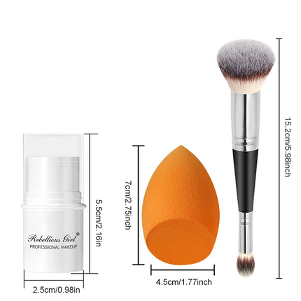 Blush Contour Highlighter Stick for Cheeks Eyes Lip Lightweight Dewy Finish Blush Stick Contour Natural Blusher Stick Makeup Set