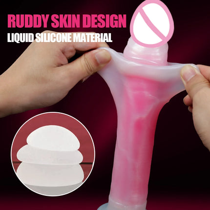 Realistic Penis Sliding Foreskin Dildo Sexy Adult Toys Female Vagina Clitoral Stimulator Dick Women G-spot Masturbator Massager