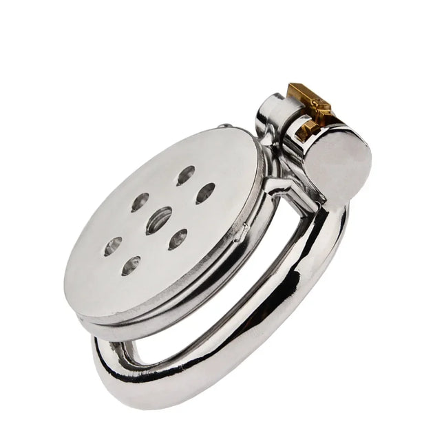 Male Super Mini Chastity Cage Device Stainless Steel Penis Cage Cock Ring Chastity Lock Sex Toys For Men BDSM Sissy