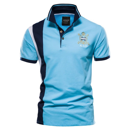 Men's Summer Business AIO Printed Comfortable Breathable Polo Shirt, Outdoor Golf Casual Sports Top