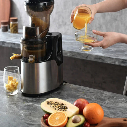 220V Xilanpu Stainless Steel Juicer with Pulp Separation Multi Function Large Mouth Automatic Juice Extractor DW