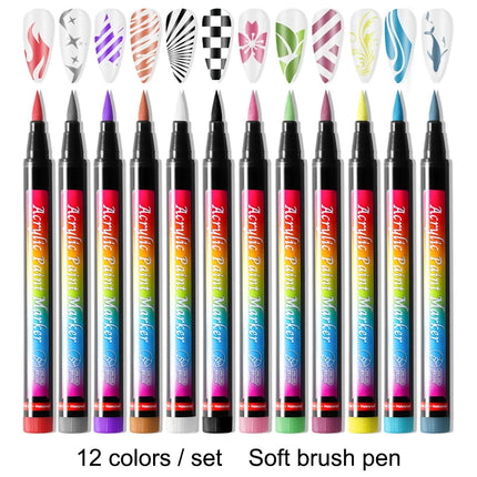 3-18pcs/set Nail Art Graffiti Pen Nail Marker Drawing Abstract Lines Fine Detail Floral Design Waterproof Nail Painting Manicure