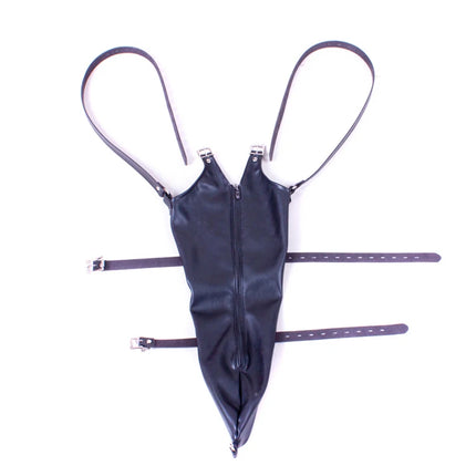 Arm Binder Glove Sleeves,Behind Back Bondage Armbinder,BDSM Leather Handcuffs Straight Jacket,Sex Toys For Couples