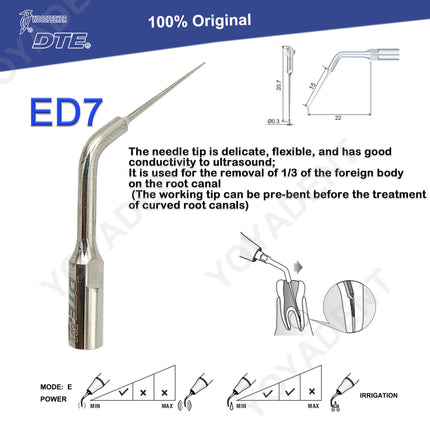 Woodpecker Tips DTE Dental Ultrasonic Endo Scaler Tips Scaling Tips Fit EMS UDS NSK SATELEC Scaler Handpiece Dentistry Tools