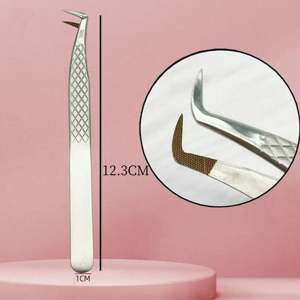 Nanometer Fiber Tip False Lash Tweezers For Eyelash Extension Mega Volume perfect close tip Boot isolation Artist Makeup Tools
