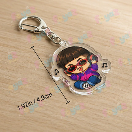 Rapper Oliver Tree Keychain for Accessories Bag Charm Ugly Is Beautiful Boy Music Key Chain Ring Jewelry Fans Gifts