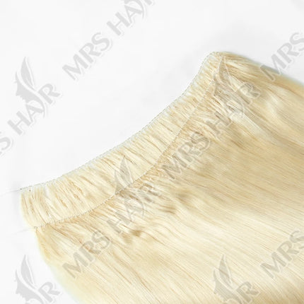 Invisible Feather Hair Bundles Extensions Natural Fish Line Human Hair Non-Remy Invisible Micro rings Hair Weft 100 strands