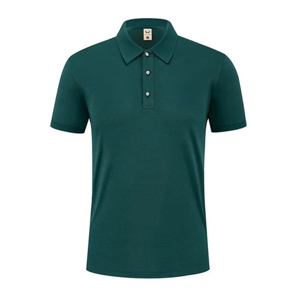 2026 Summer Men's Red Short-Sleeved Polo Shirts, Fashion Casual Pullover, 21 Colors Available T-Shirt
