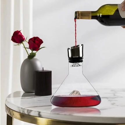 1500ML Iceberg Whisky Wine Decanter Handmade Lead-free Crystal Wine Pourer Carafe Thickened Wine Dispenser Pot Bar Accessories
