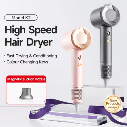 High-speed bladeless hair dryer Negative ion hair care High power, silent and quick drying, portable, suitable for home travel