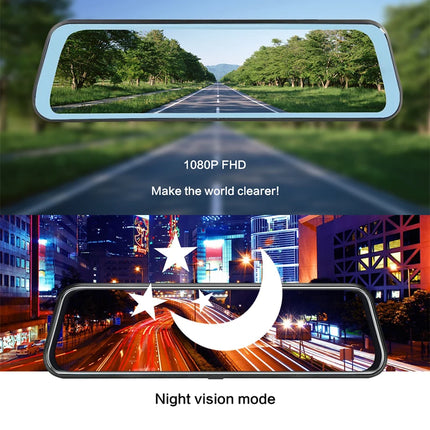 Auto Mirror Camera for Car Touch Screen Video Recorder Rearview 10" Mirror Dash Cam Front and Rear Camera Mirror DVR Black Box