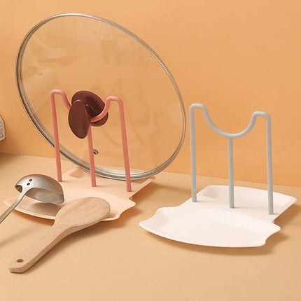 Kitchen Organizer Spatula Pot Lid Rack Shelf Plastic Spoon Rest Utensil Multi-function Dish Rack Organizer Kitchen Cooking Tools