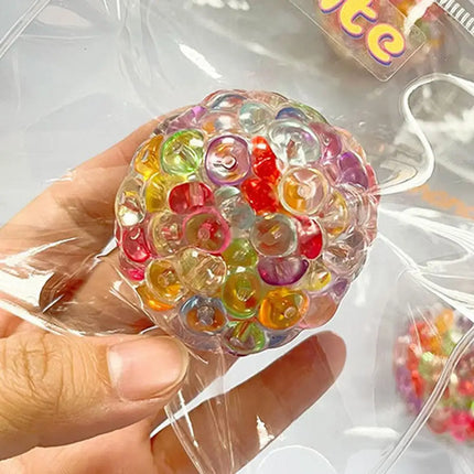 Creative Explosion Beads Squishy Balls Stress Relieving Toys Slow Rebound Toy Fidget Toy Children Decompression Toys