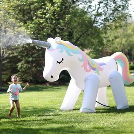 PVC Inflatable Toys Water Spraying Unicorn Elephant Water Mat Sprinkler Outdoor Toy for Children Summer Fun Play Equipment