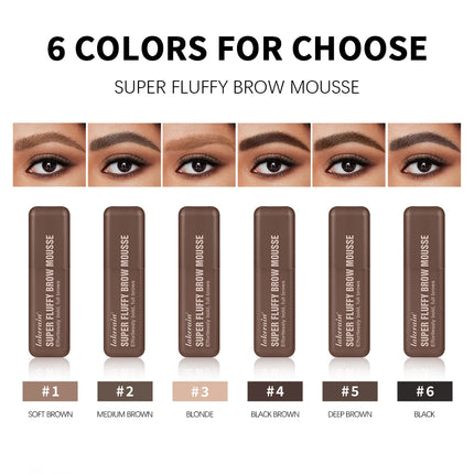 Superfluff Volumizing Brow Mousse Eyebrow Gel Thick Eyebrows Tint Tinted Brow Gel Multiple Color Long-Lasting Waterproof Makeup