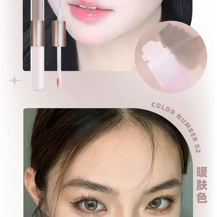 Dual-End Liquid Highlighter Pen, Skin Brightening & Contouring Stick, Natural Contour, Long-Lasting, Waterproof