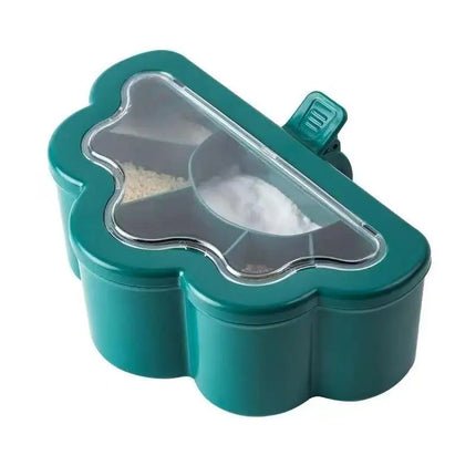 6 Grids Seasoning Box And Container With Clear Lid And Scoops Seasoning Storage Container For Salt Sugar Cruet