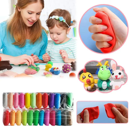 12/24/36PCS Air Dry Clay Ultra Light and Air Dry Clay for Children Non-Toxic and Eco-Friendly Modeling Magical Clay with Tools