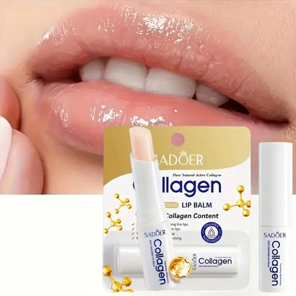 24pcs SADOER Collagen Lip Balm Moisturizing Anti Wrinkles Anti-aging Nourishing Hydrating Lipstick Lips Skin Care Products