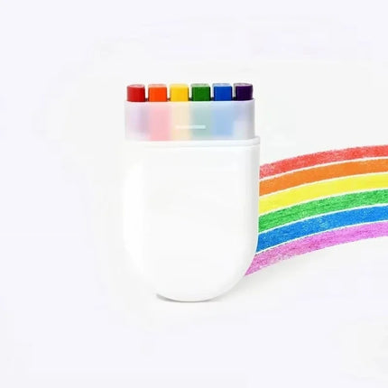 6 Colors Rainbow Crayon Paint Stick Set - Colorful Party Favors for Birthday Family Theme Events Creative Gift Idea