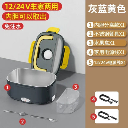 12v24v car heating lunch box large truck small microwave oven rice cooker, cooking pot plug in and keep warm to make hot meals