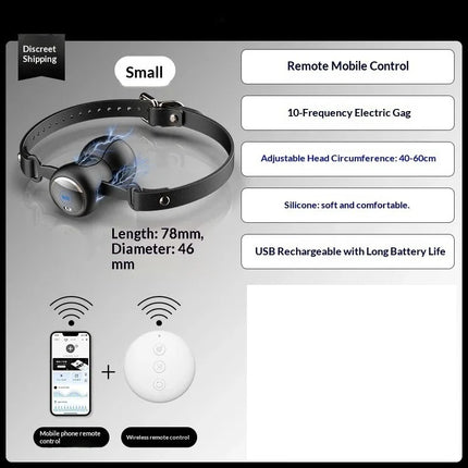 26New Electric Shock Ball Gag Remote-Controlled Dildo 10 Vibration Modes Adjustable BDSM Restraints Soft Silicone Adult Sex Toys