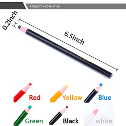 12 Pieces Sewing Mark Pencil Tailor's Marking and Tracing Tools Free Cutting Crayons Sewing Fabric Pencil