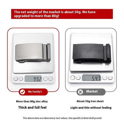 Fashion Designer Belt for Men High Quality Genuine Leather Men's Belt Alloy Buckle Automatic Business Belt for Men