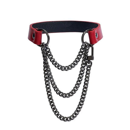 Genuine Leather Erotic Collar Punk Collar Choker Neckband Adult Couple SM Bondage Cosplay Luxury Necklace Personality Sex Toys