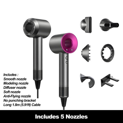 High-Speed Hair Dryer with 10 Million Negative Ions, Collagen, Intelligent Constant Temperature & Multi-Settings