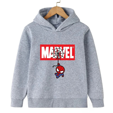 Marvel-themed Spider-Man print children's street style comfortable casual sweatshirt autumn and winter boys and girls pullover