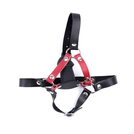 Silicone Dildo Ball Gag PU Leather Harness BDSM Bondage Restraints Sexy Adult Sex Toys for Women Men Couples Roleplay Slave Gear