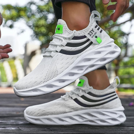 Men's Mesh Running Shoes Breathable Lightweight Sneakers Outdoor Mesh Black Running Shoes Athletic Jogging Tenis Walking Shoes