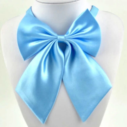 Solid Color Bright Collar Flower for Girls College Style No Hand Knotting Student Uniform Bow Tie Simple Daily Shirt Accessories