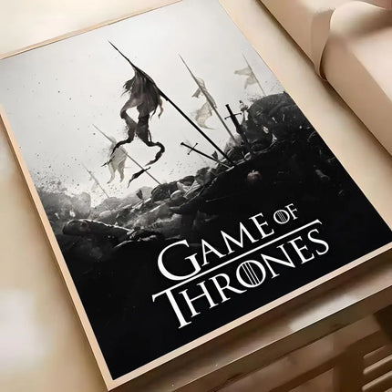 Anime G-Game Hot T-Thrones-S Poster Poster Waterproof HD Wall Art Decal Self-Adhesive Aesthetic Decor For Home Living