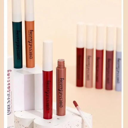 Matte Liquid Lipstick Waterproof Long Lasting Velvet Mate Nude Red Lip Gloss Lint Tube Makeup Cosmetic Lipsticks Lipgloss