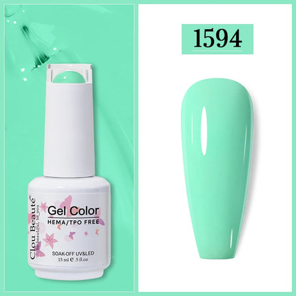 Clou Beaute Gel Nail Polish Neon Brown Royal Blue Red Green Pastal Nude Nail Art Varnishes Gel Lacquer HEMA/TPO FREE UV Gel Nail