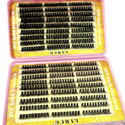540Pcs 5D Fluffy 10-18mm Mix Lashes Cluster 30D-100DThick Eyelash D/CC Curl Individual Lashes DIY Lash Extensions Eyelashes