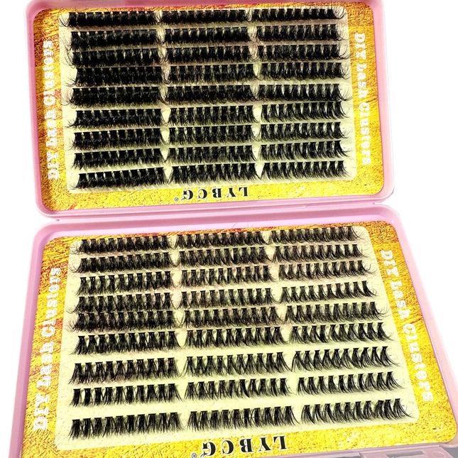 540Pcs 5D Fluffy 10-18mm Mix Lashes Cluster 30D-100D Thick Eyelash D/CC Curl Individual Lashes DIY Lash Extensions Eyelashes