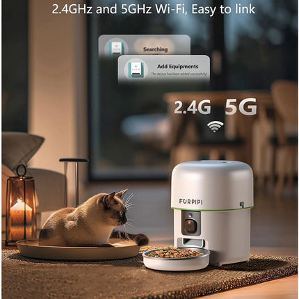1080P HD Camera Automatic Cat Feeder with 5GWiFi Tuya Pet Cat Smart Food Kibble Dispenser Auto Feeder For Cats Dog Accessories