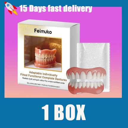 Sʜᴀᴘᴇᴀʙʟᴇ Mᴏʟᴅᴀʙʟᴇ Sɪʟɪᴄᴏɴᴇ Dᴇɴᴛᴜʀᴇ Kɪᴛ - Oral Beauty Full Upper Lower Teeth Set - Gᴇɴᴛʟᴇ Sɪʟɪᴄᴏɴᴇ Lɪɴᴇʀ