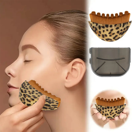 Lymphatic Face Massage Brush -Dry Brushing Contour Tool for Chin/jawline Sculpting | Ergonomic Precision Grip for Fatigue Relief