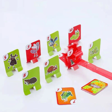 Frog Lizard Mask Wagging Tongue Lick Cards Board Games for Children Family Party Toys Antistress Funny Desktop Puzzle Game Toys