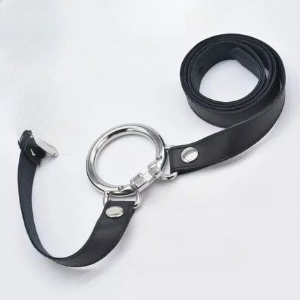 Chastity Cage PU Leather Anti-off Auxiliary Belt Anti-off Male Penis cage Adjustable Rope Chastity Lock Accessories sexyshop
