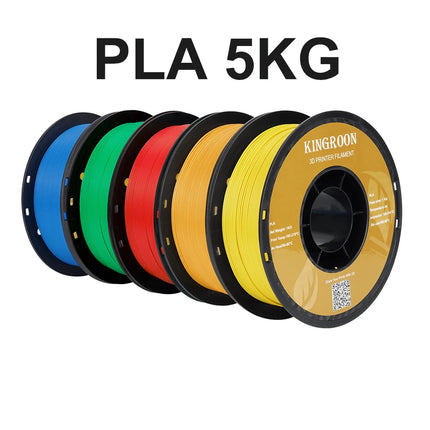 KINGROON 5KG PLA TPU PETG Filament Mix color 1.75mm 3D Printer Plastic No Bubble Spool 3D Printing Materials Wholesales
