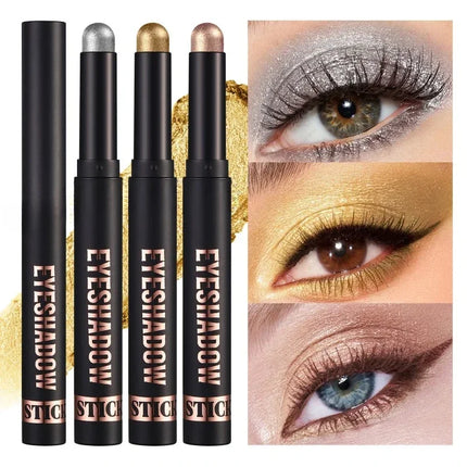 1PC Waterproof Pearlescent Eyeshadow Pencil Stick 6 Colors Lasting Glitter Shimmer Eye Shadow Highlighter Pen Eyes Makeup Tools