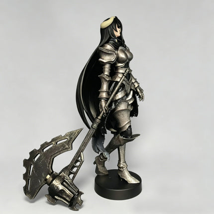 Overlord Armor Ver Figure 24cm Long Hair Demon Horns Battle Axe Statue Anime Model Heavy Metal Texture Armor Knight Figure