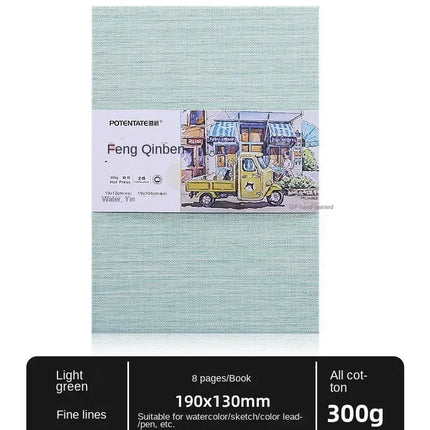 Square Cotton Watercolor Book 300g Organ Book Fabric Folding Hand Ledger Fine Lines Portable Sketch Color Lead Painting Book